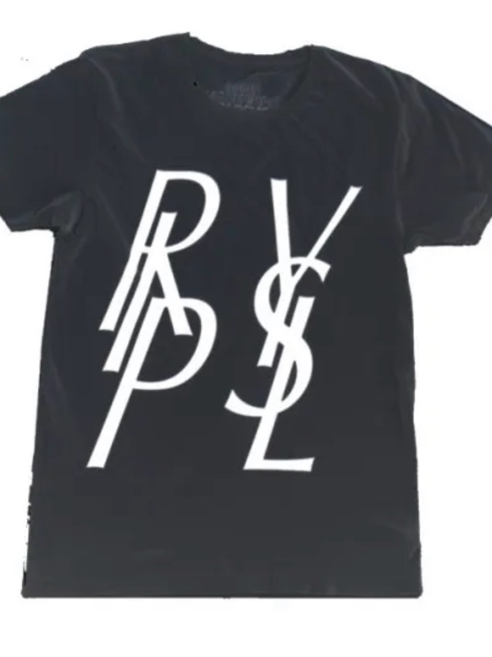 Charcoal Grey Graphic Short Sleeve Tee with White Logo